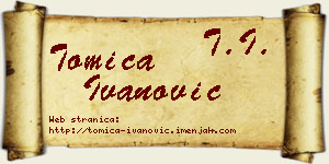 Tomica Ivanović vizit kartica